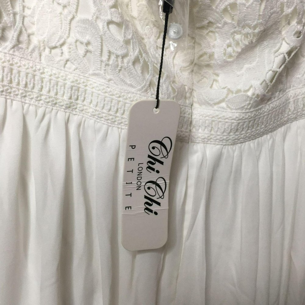 Chichi Womens Petite Sia Dress White Size 8 US NWT - Picture 7 of 11